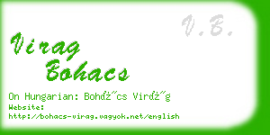 virag bohacs business card